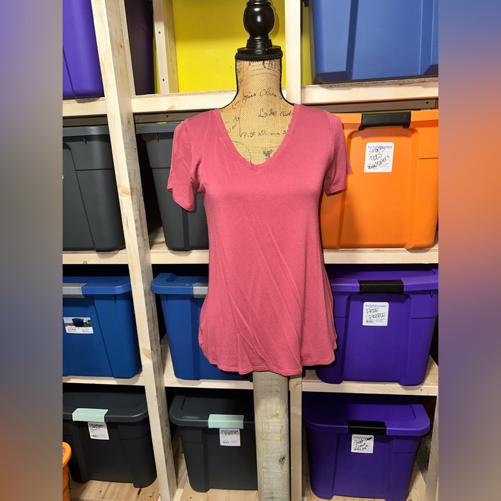 LULAROE Pink V-Neck Women's Top